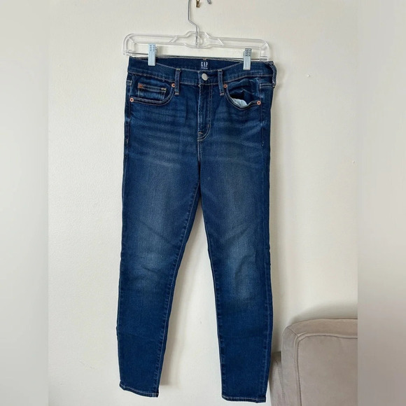Gap Dark Blue Denim "True Skinny" Size 6/28 Women's Jeans - Picture 1 of 5